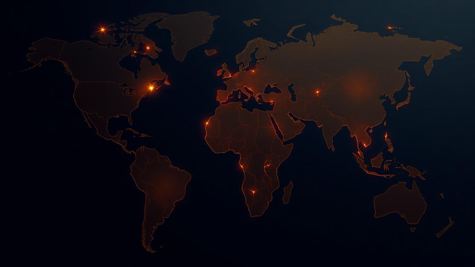 Carte des routes commerciales mondiales